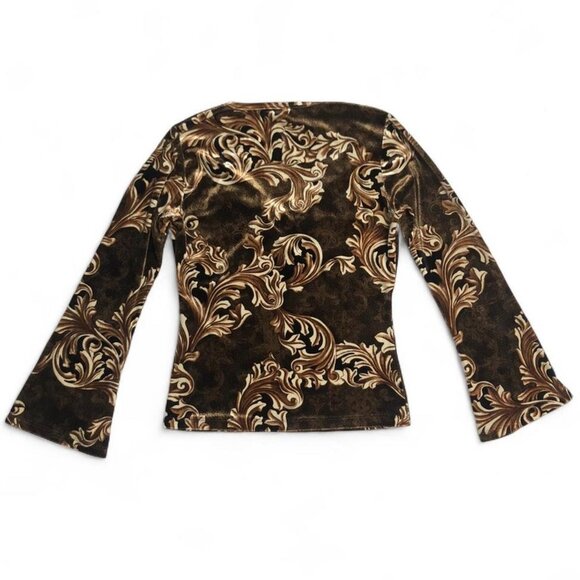90s Filigree Velvet Top - Picture 4 of 4